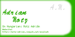 adrian motz business card